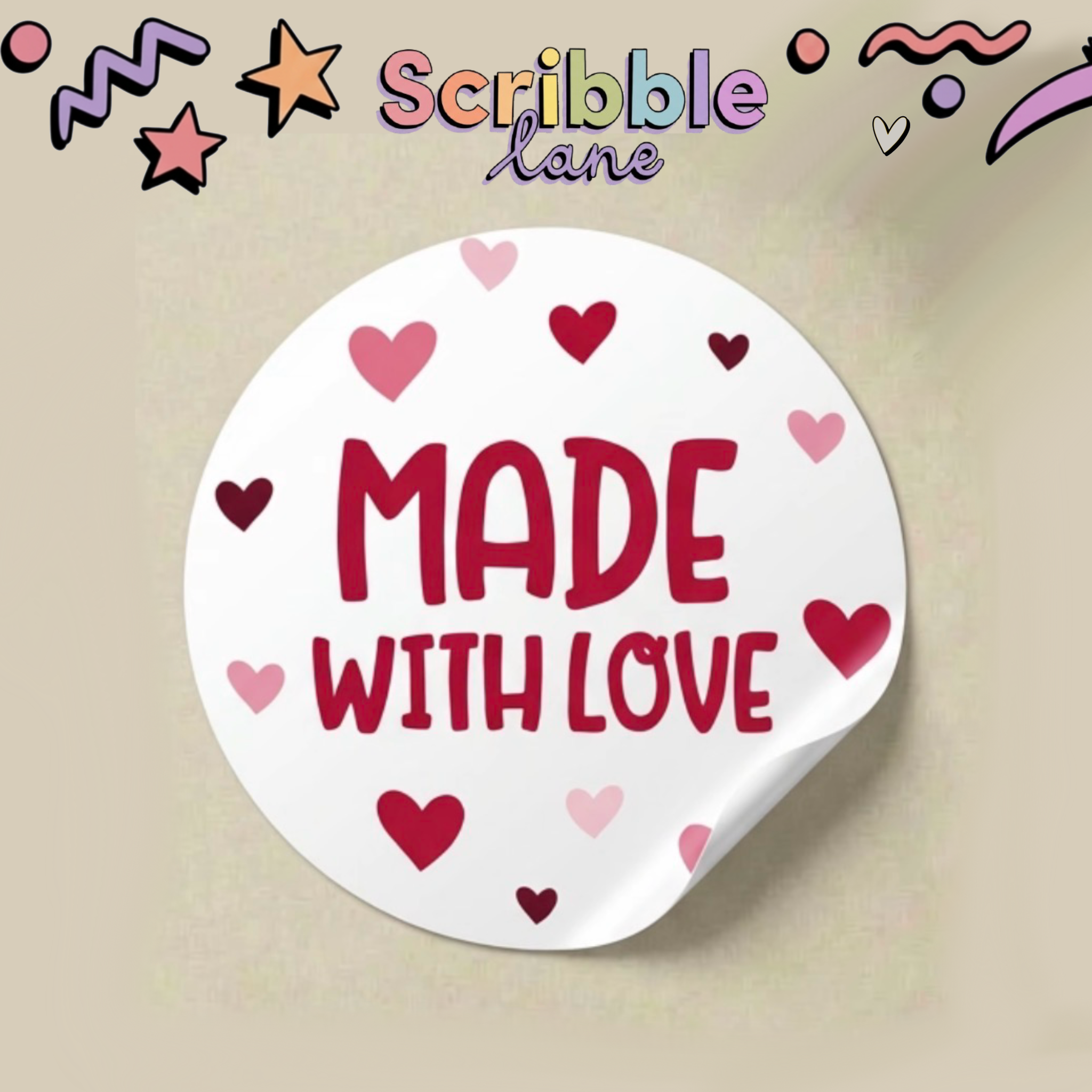 Made with Love stickers